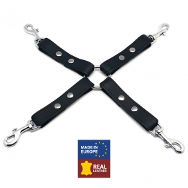 Leather BDSM knot with hooks
