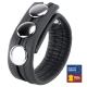 Cockring in pelle 3 pressioni nero