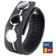 Leather Cockring 3 Pressures Black-White