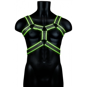 Ouch! Glow Glow Body Harness Zwart