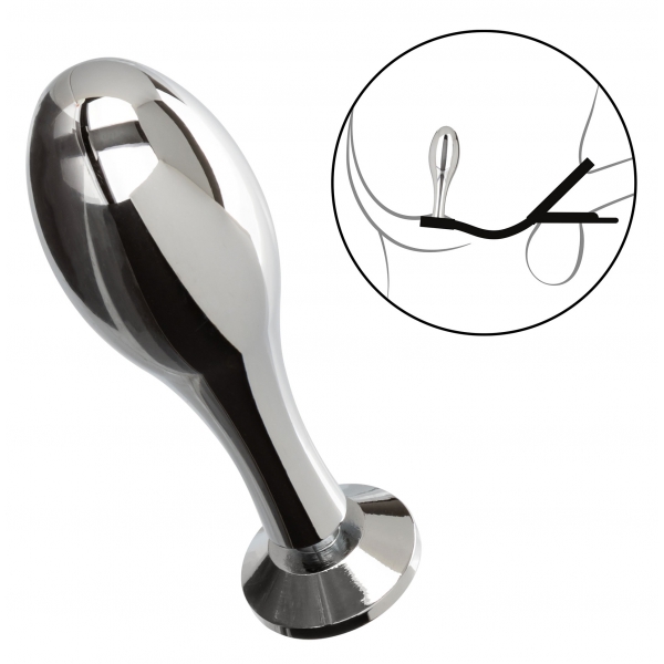 Ballstretcher and Jewel Metal Plug Teardrop 8 x 2.9cm