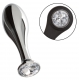 Ballstretcher and Jewel Metal Plug Teardrop 8 x 2.9cm