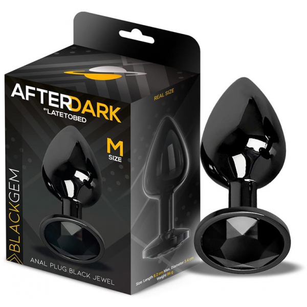 AfterDark Jewel Plug M 7 x 3,3cm Zwart