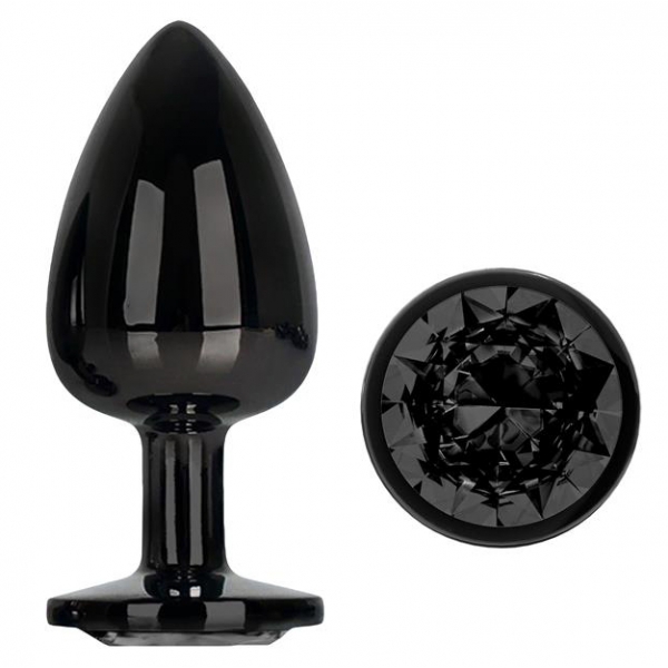 AfterDark Jewel Plug L 8 x 4cm Negro