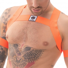 Imbracatura elastica arancione neon Leonsh