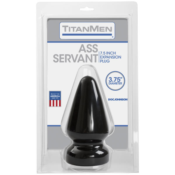 Butt Plug Servant 15 x 9,5 cm Negro