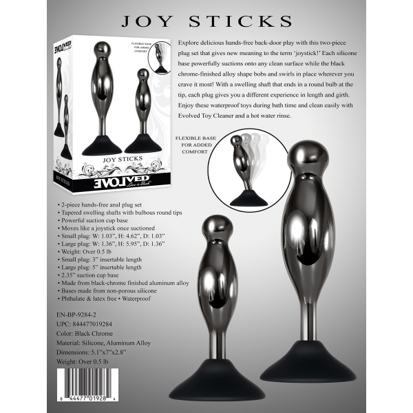 Conjunto de 2 Plugues de Metal Evolutivo Joy Sticks