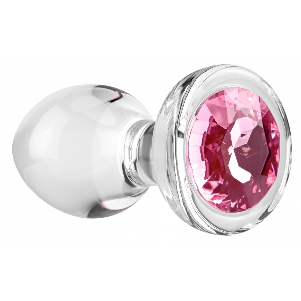 Spina per gioielli in vetro Gem Glass Small 6 x 2,7 cm Rosa