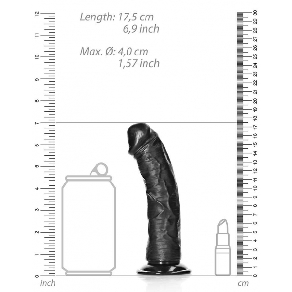 Dildo Little Curved ReakRock 15.5 x 4cm Black