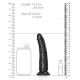 Slanke Dildo RealRock 15,5 x 3,8cm Zwart