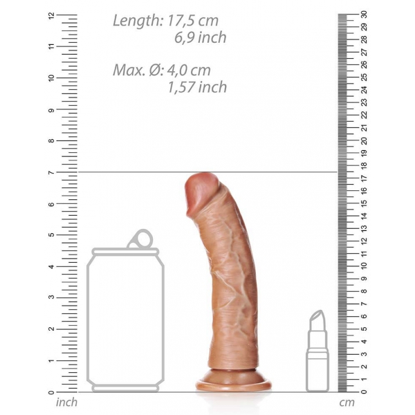 RealRock Pequeno Dildo Curvo 15,5 x 4cm Latino