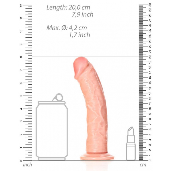 Curved Realistic Dildo with Suction Cup - 7''/ 18 cm