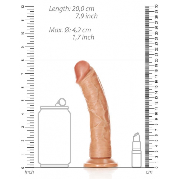 Realistic Curved Dildo Dildo 18 x 4.2cm Latino