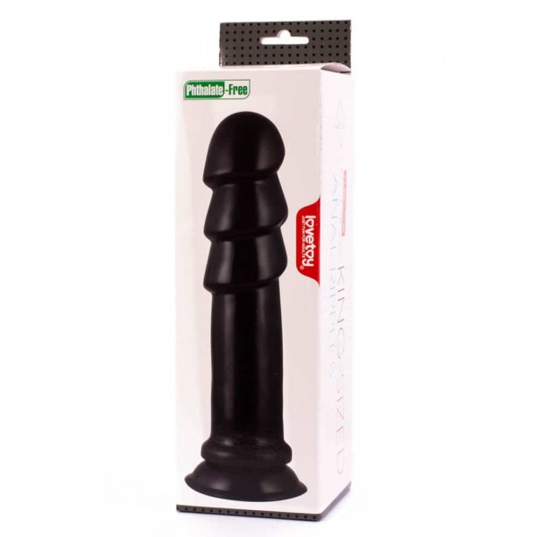 Dildo de Ondulações Anal XXL 26 x 6,5 cm Preto