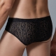 Shorty de encaje de leopardo Allure Negro