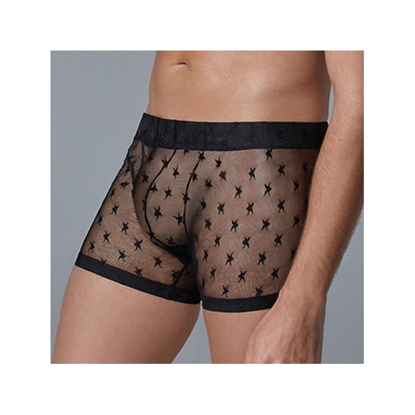 Lange dünne Boxershorts Star Allure Schwarz