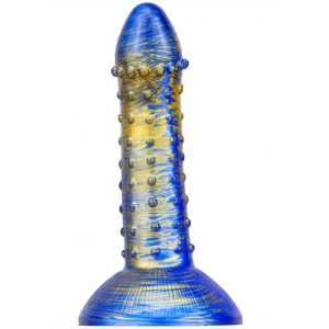 MetallicAnal Mixed Color Monster Anal Dildo BLUE