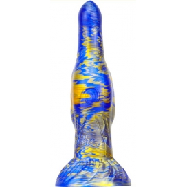 MetallicAnal Dildo Fantasy Skurix 19 x 5,5 cm blu-oro