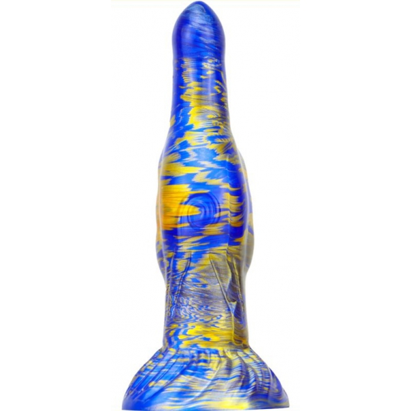 Dildo de Fantasia Skurix 19 x 5,5cm Azul-Dourado