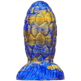 MetallicAnal Gode Oeuf de Dragon Warnax 13 x 7cm Bleu-Doré