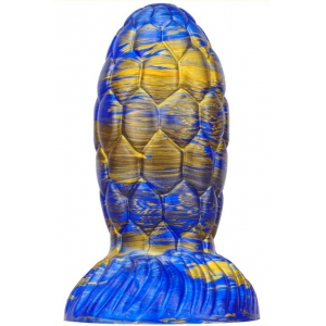 MetallicAnal Warnax Dragon Egg Dildo 13 x 7cm Blue-Gold