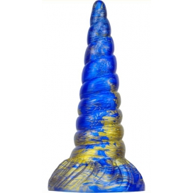 MetallicAnal Dildo Unix 17 x 5,3 cm blu-oro