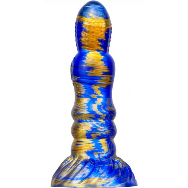 Fantasie Peern Dildo 17 x 4.7cm Blauw-Goud