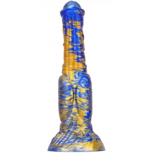 MetallicAnal Dildo Jumbox 21 x 5,5cm Blauw-Goud