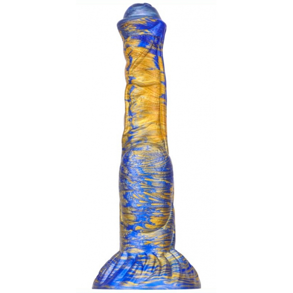 Mixed Colors Horse Realistic Dildo BLUE