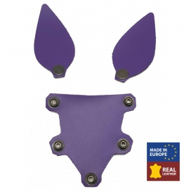 PUPPY SET PURPLE LEATHER EARS AND TONGUE