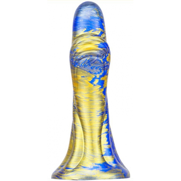 Fantasie Dildo Dukix 14 x 4,4cm Blauw-Goud