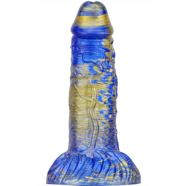 Consolador Fantasy Gentax 16 x 5cm Azul-Oro