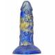 Dildo Fantasie Bulstrix 15 x 5,5cm Blauw-Goud