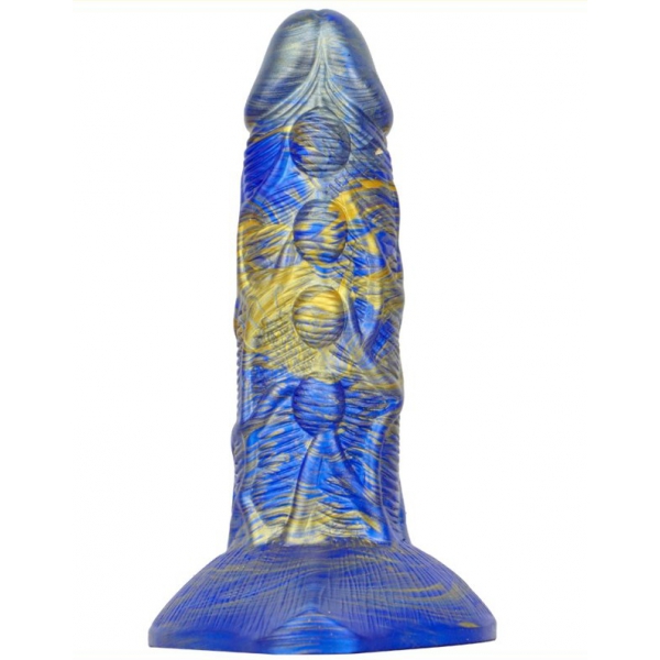 Dildo Fantasie Bulstrix 15 x 5,5cm Blauw-Goud