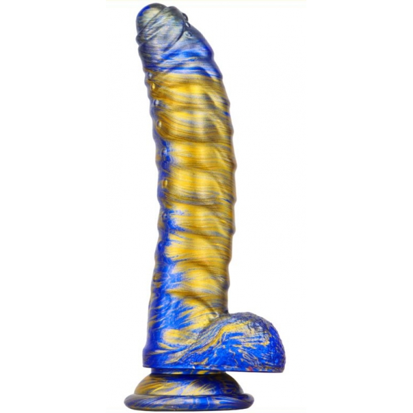 Mixed Colors Caterpillar Realistic Dildo BLUE