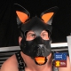 Echte Ledermaske PUPPY Orange