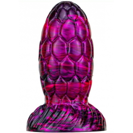 Dildo a forma di uovo di drago Warnax 13 x 7 cm viola-nero