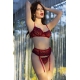 Set 4 pezzi Florissa rosso