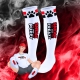 Puppy Tube High Socks White-Red