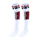 Hohe Socken Puppy Tube Weiß-Rot