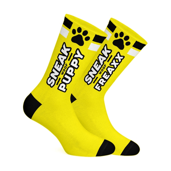 WOOF PUPPY Socks Yellow