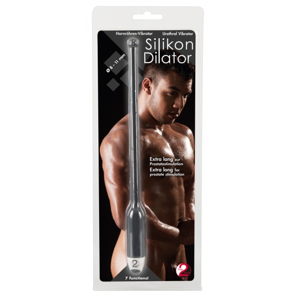 Lange Dilator Vibrerende Silicone Urethra Staaf 18cm - Diameter 11mm