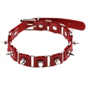 Joy Jewels Collana Punk Piks Rosso