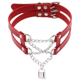 Collana con ciondolo rosso