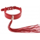 Extra Long Tassel Pendant Collar RED