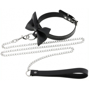 Joy Jewels Bow Leash Collar BLACK