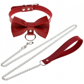 Bow Leash Collar RED