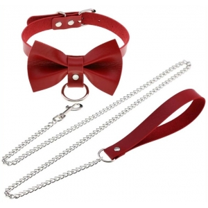 Joy Jewels Bowy Slave Leinenhalsband Rot