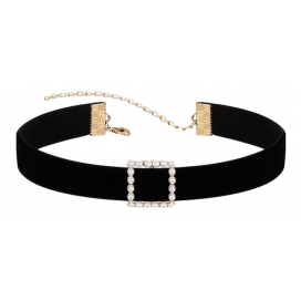 Joy Jewels Collar Cuadrado Negro