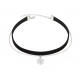 N337 Silver Snow Pendant Collar